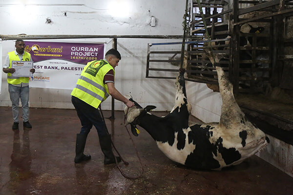 Proses qurban di Tebing Barat, Palestin